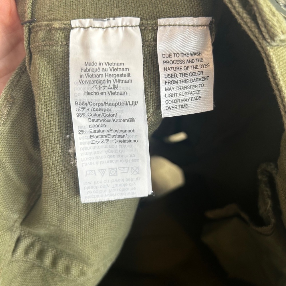 Madewell‎ Olive Green Utility Shorts Womens Size 31 Patch Pocket Canvas Fatigue - Picture 5 of 8